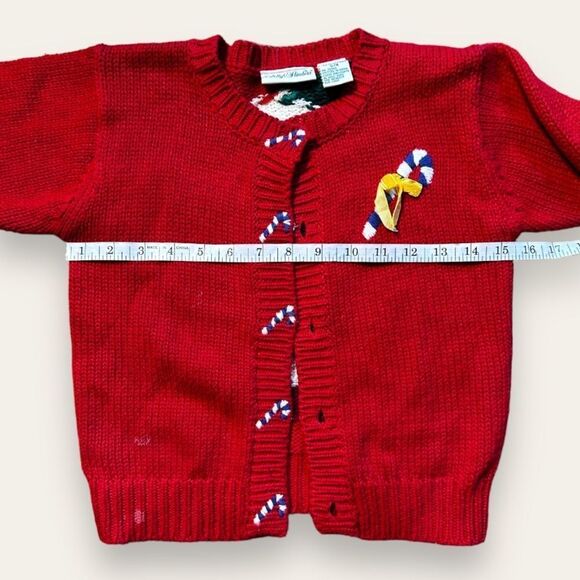 Polly Flinders Vintage Christmas Cardigan Sweater sz S/4 - Picture 9 of 13